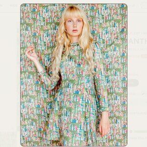 Samantha Pleet Passion Dress - Castle Print - Size 8